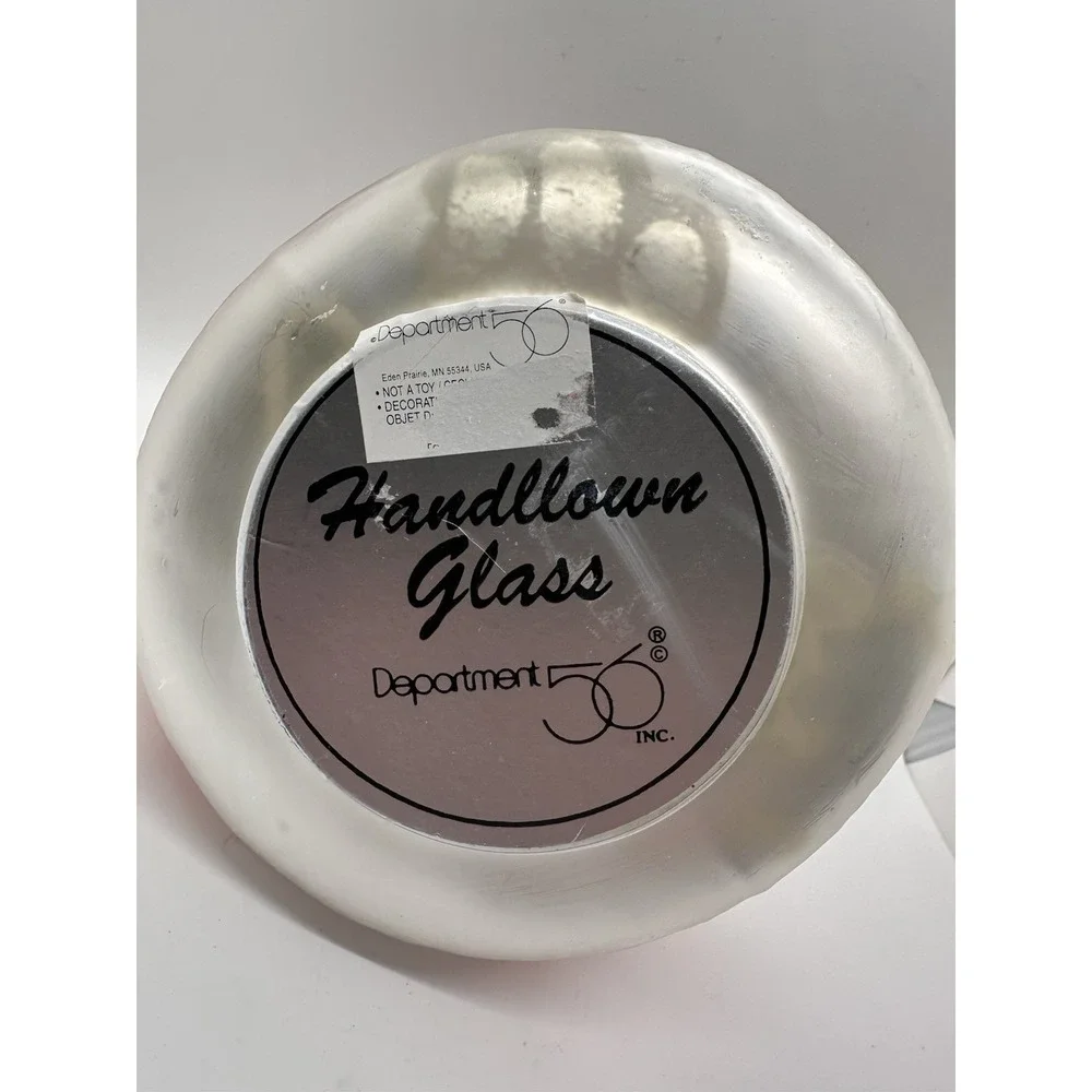 Dept 56 Handblown Mercury Glass Santa‎ Candle Holder Two Sided 7.5